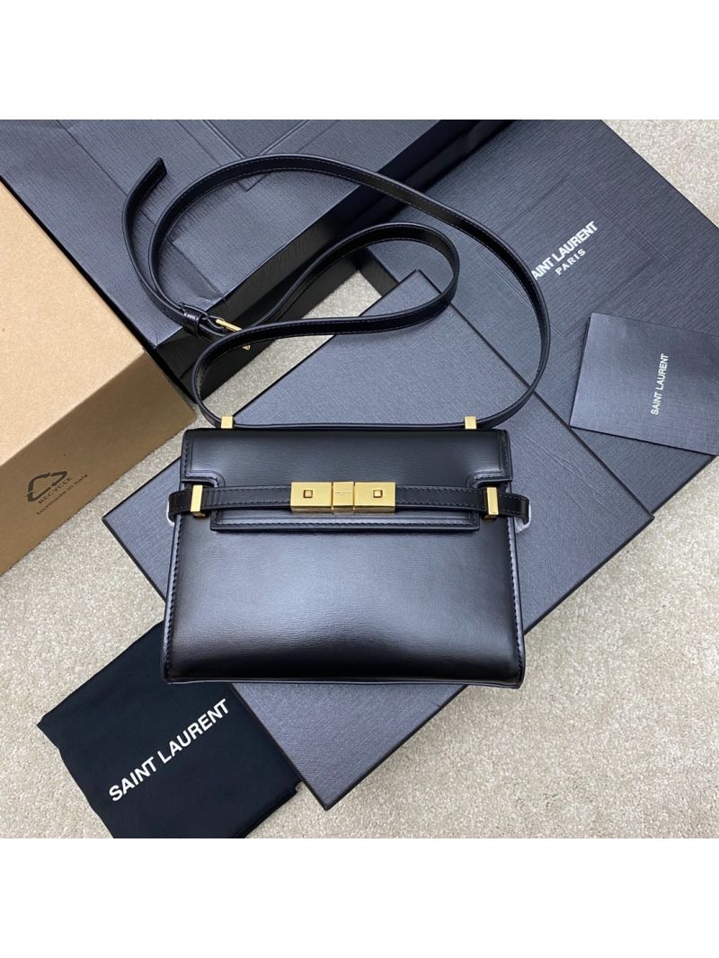 Saint Laurent YSL Manhattan Small In Patent Leather with Gold Hardware 727766