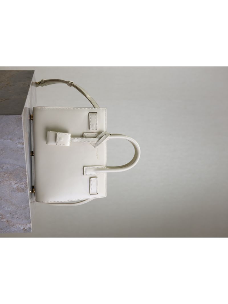 Saint Laurent YSL NANO SAC DE JOUR IN SMOOTH LEATHER 39203502 Blanc