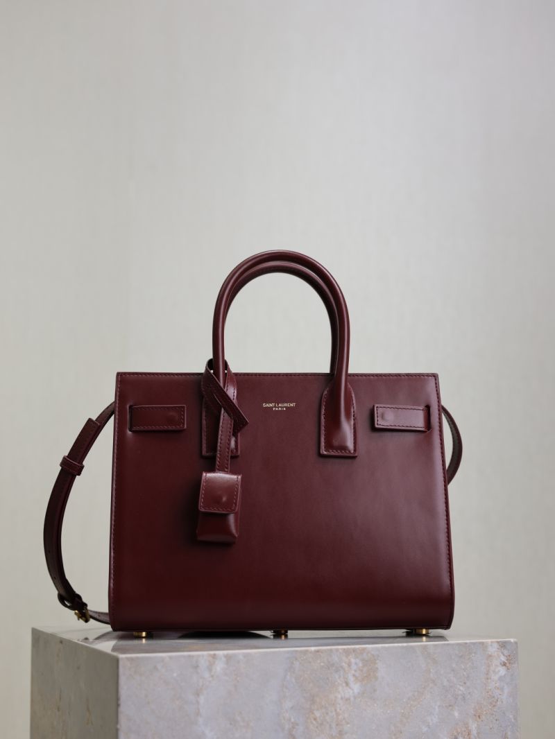 Saint Laurent YSL Baby SAC DE JOUR IN SMOOTH LEATHER 42186302 ROUGE MERLOT