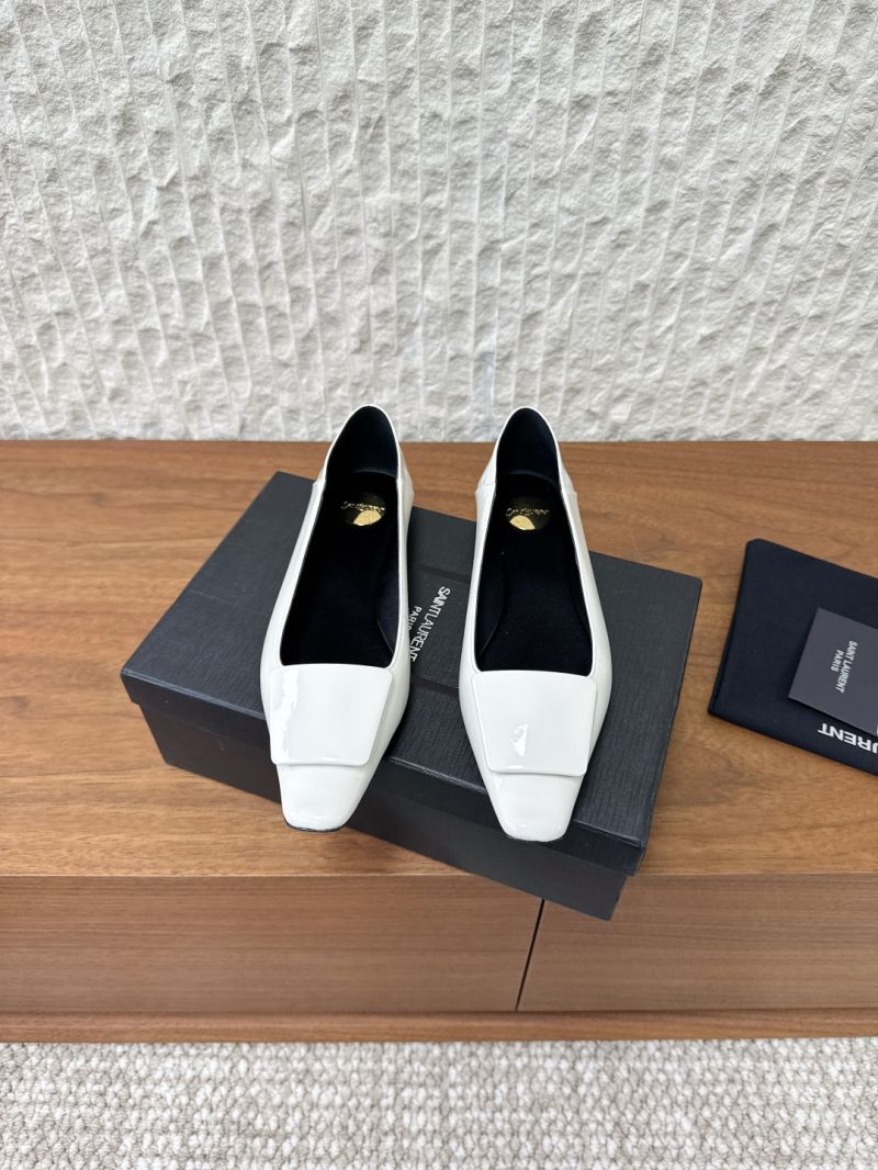YSL Saint Laurent Poppy Patent Buckle Foldable Ballerina Flats 4893087