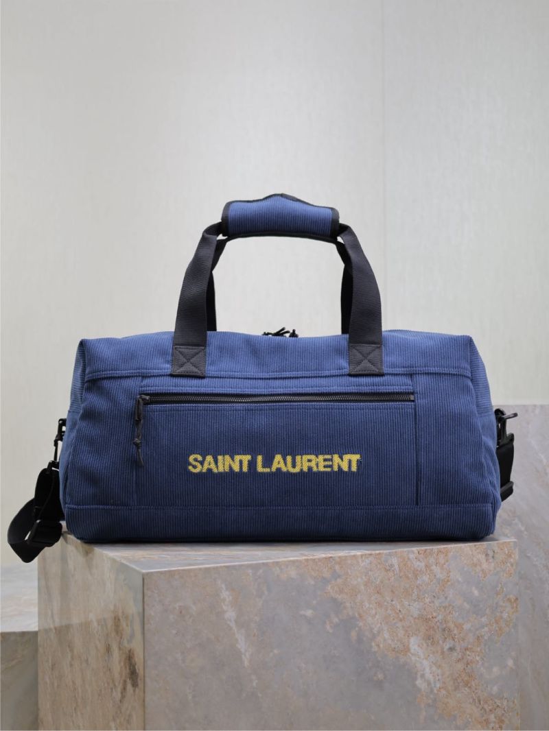 Saint Laurent YSL Logo-jacquard zipped duffle bag 581374 Blue