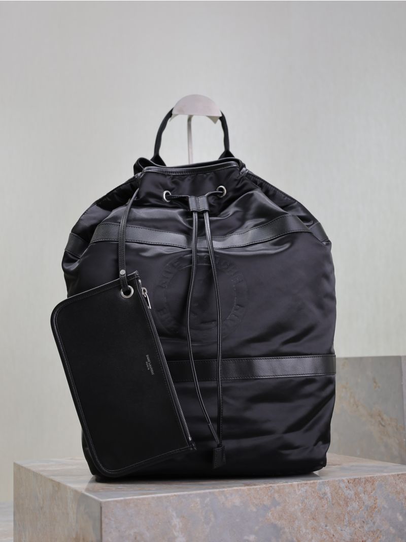 SAINT LAURENT YSL Men Rive Gauche Eco-nylon Crossbody Bag In Black 734682