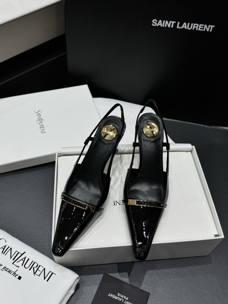 Saint Laurent YSL Jacqueline Slingback Pumps in Patent Leather 8061261