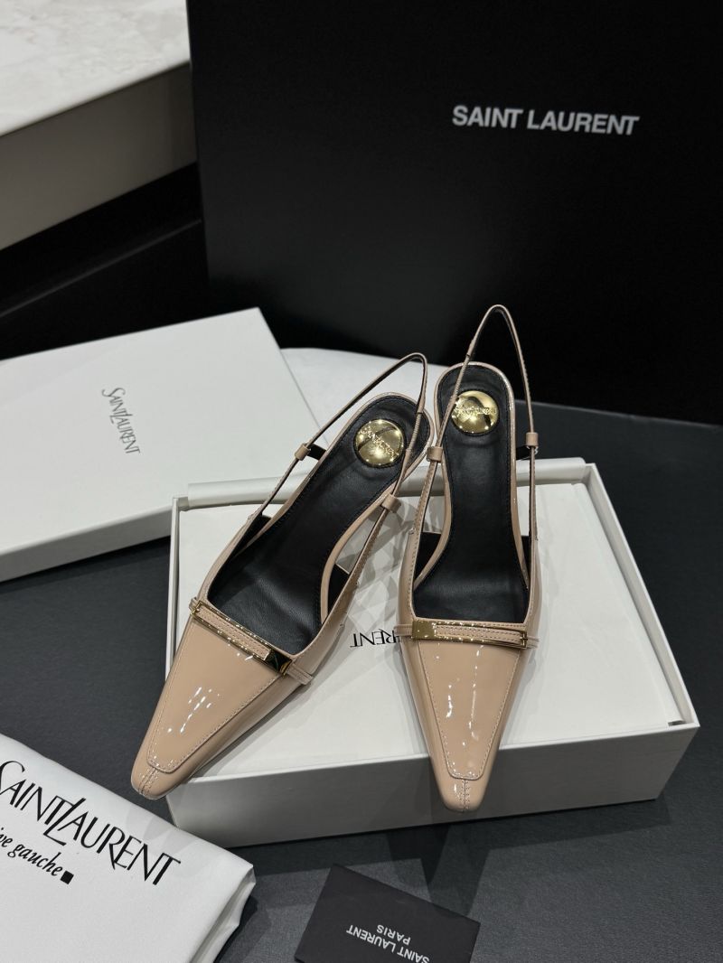 Saint Laurent YSL Jacqueline Slingback Pumps in Patent Leather 8061261 Red
