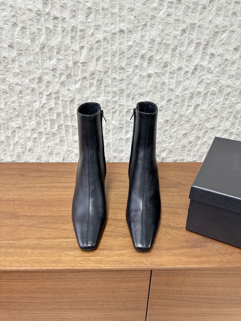 YSL SAINT LAURENT JILL BOOTIES IN SMOOTH LEATHER 806671 BLACK