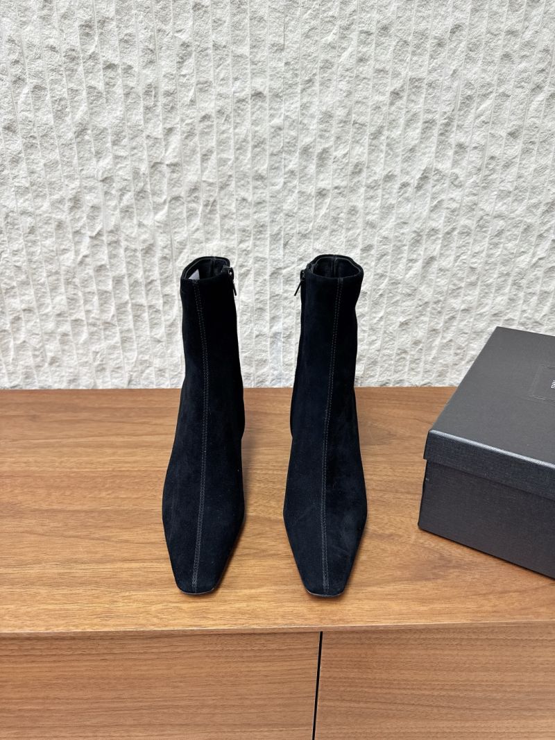 YSL SAINT LAURENT JILL BOOTIES IN SUEDE LEATHER 806671