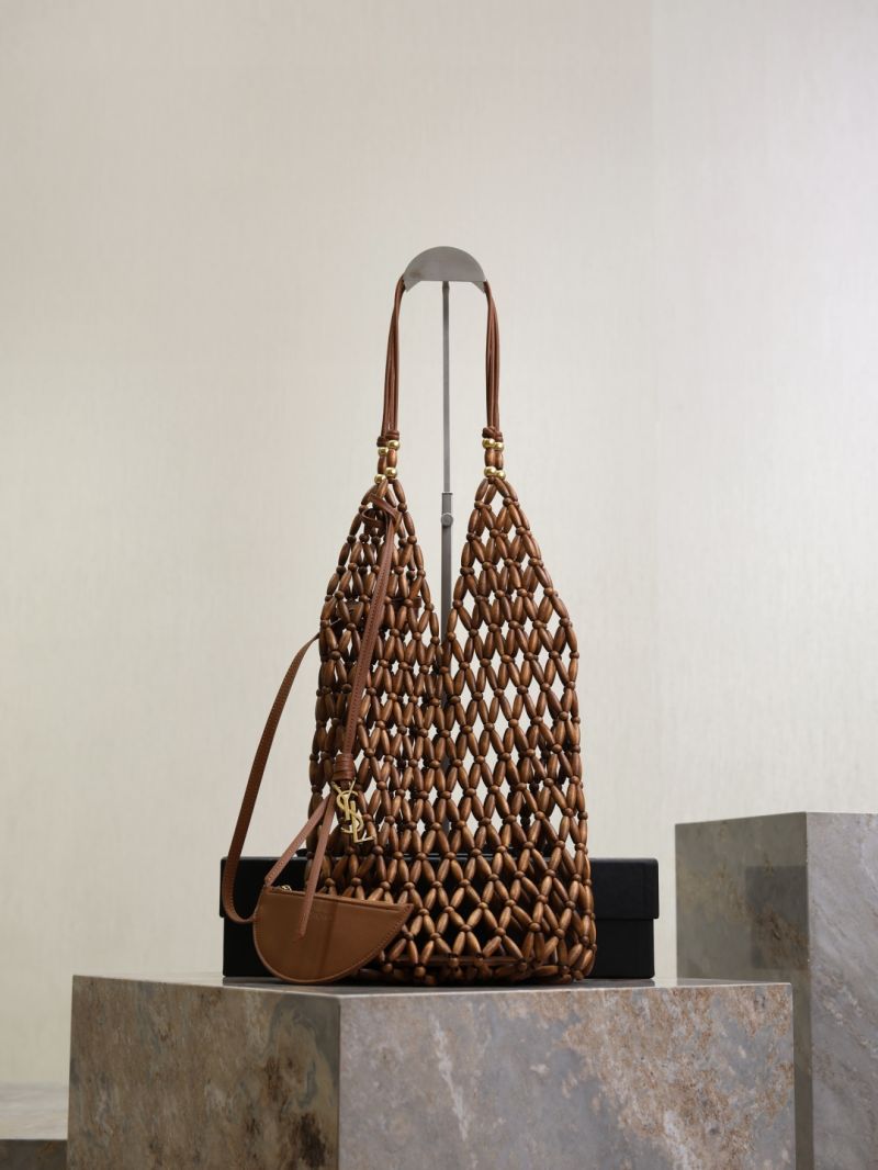 Saint Laurent YSL supple bucket in wood beads 821911